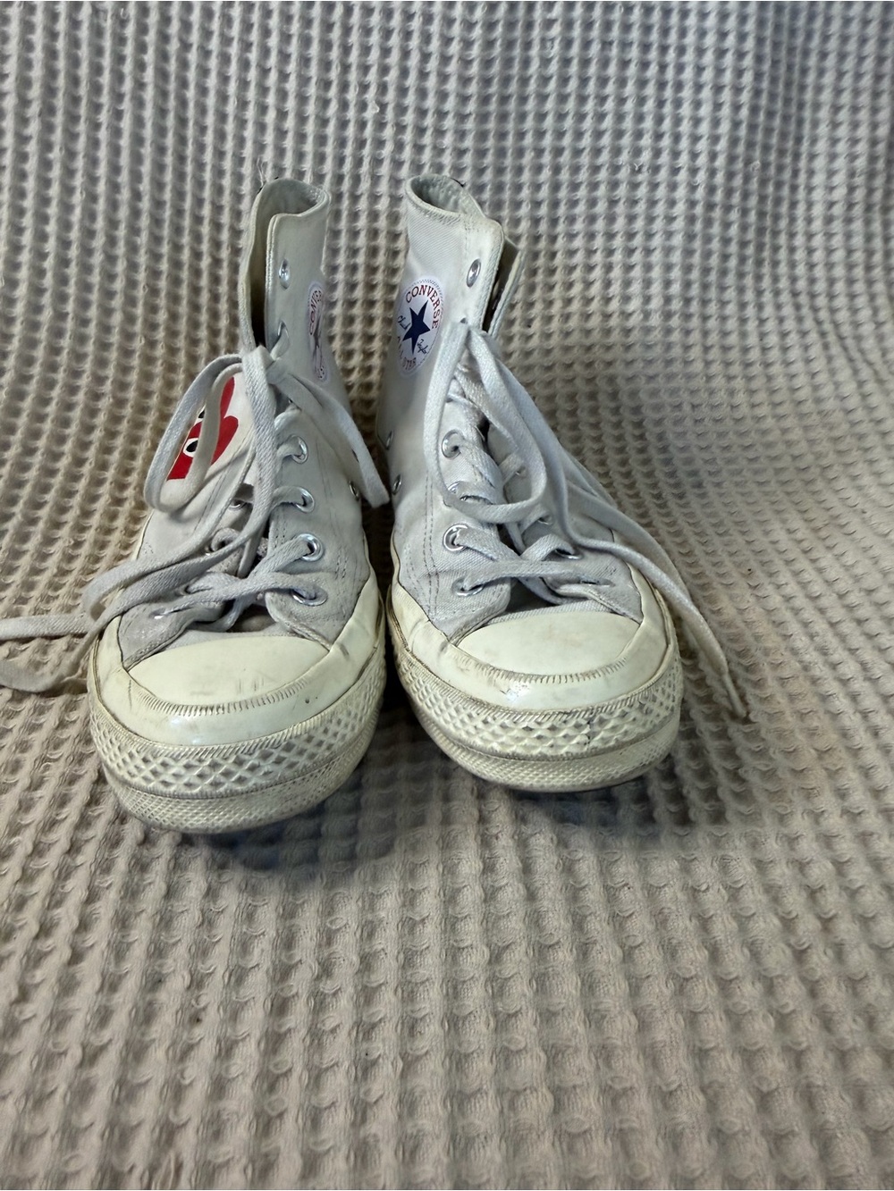 Comme des Garçons PLAY x Converse Chuck 70 High Single Heart White sneakers - Picture 5 of 12